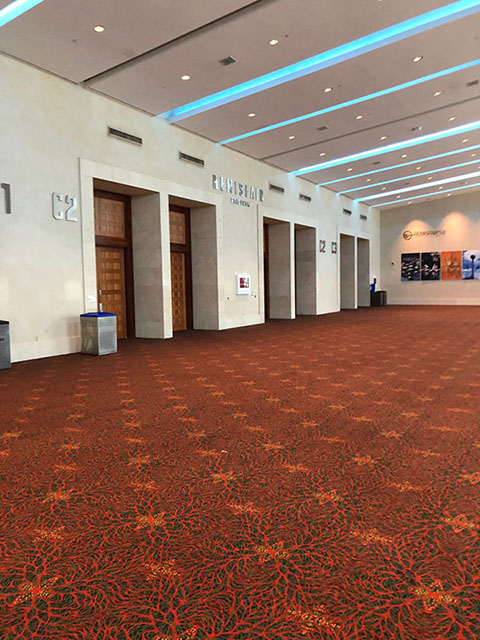 The Hemisfair Ballroom is depicted in this photo. The Hemisfair Ballroom has three entrances called C1, C2, and C3.